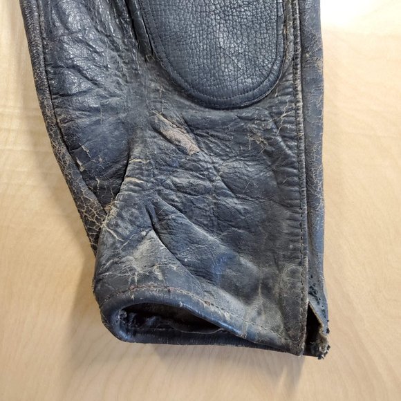 Vintage Distressed Leather Moto Riding Pants - Picture 9 of 16